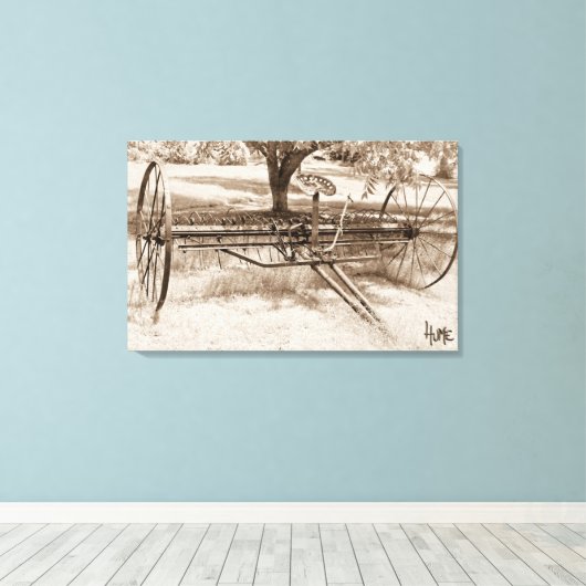 Toile Antique Hay Rake (Insitu (Plancher de Bois))
