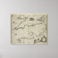 Antique Map of Channel, 1666