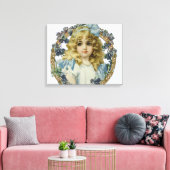 Toile Antique Petite fille Portrait enfant Beau (Insitu(Salon))