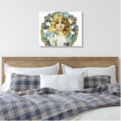 Toile Antique Petite fille Portrait enfant Beau (Insitu(Chambre))