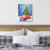 Toile Antique Red Car Christmas Tree (Insitu(Chambre))