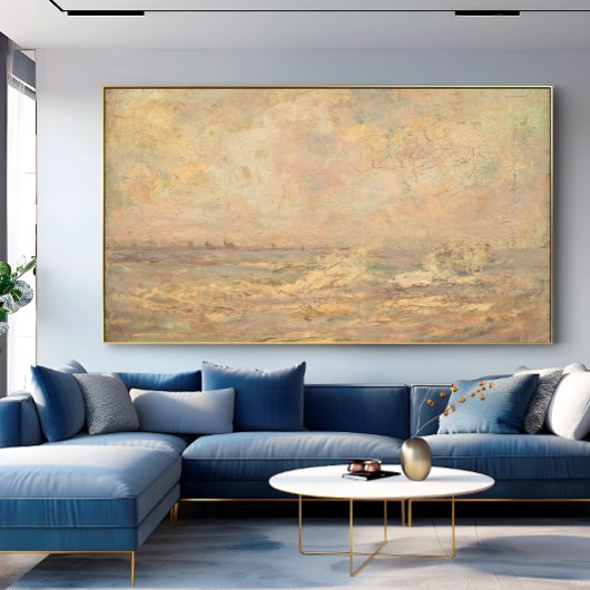 Toile Antique Romantique Pastel Côtier Paysage marin