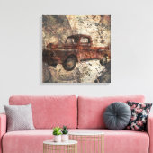 Toile Antique Rustique vieux camion (Insitu(Salon))