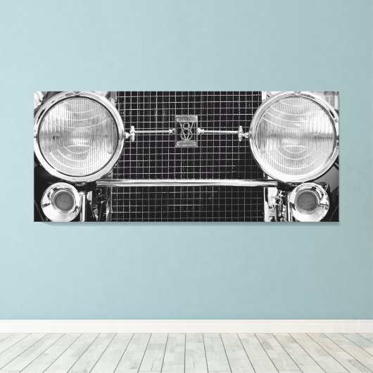 Toile Antique Vieux Timer Cadillac Headlights (Insitu (Plancher de Bois))