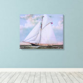 Toile Antique voilier Slot Yacht Voilier Ocean (Insitu (Plancher de Bois))