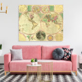 Toile Antique World Map by Carington Bowles, environ 178 (Insitu(Salon))