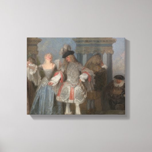 Toile Antoine Watteau - Les Comédiens Français (Recto)