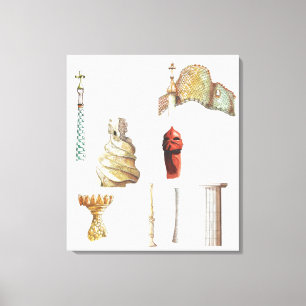 Toile Antonio Gaudi. Barcelone. L'Espagne. Architectural
