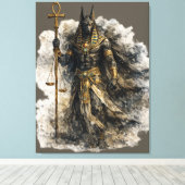 Toile Anubis Canvas Art Ancient Egyptian Mythology Decor (Insitu (Plancher de Bois))