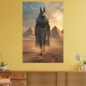 Toile Anubis Canvas – Egyptian Mythology Wall Art (Insitu(Salon))