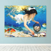 Toile "Aoi of the Deep" - Un portrait océanique (Insitu (Plancher de Bois))