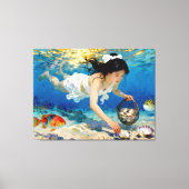 Toile "Aoi of the Deep" - Un portrait océanique (Recto)