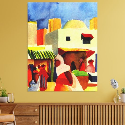 Toile Août Macke, Marché à Alger (Insitu(Salon))