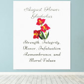 Toile Août Mois de naissance Fleur Gladiolus Cadeau de n (Insitu (Plancher de Bois))