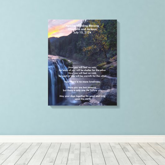 Toile Apache Mariage Blessing River Water Falls (Insitu (Plancher de Bois))