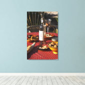 Toile Apéritif et hors-d'oeuvre préparés : pain, olives, (Insitu (Plancher de Bois))