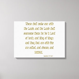Toile Apocalypse 17:14 Bible Verse KJV Wall Art