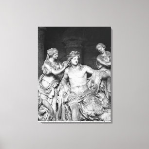 Toile Apollo a tendu par des nymphes dans le verger du