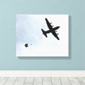 Toile Appel Compas EC-130H pour parachute (Insitu (Plancher de Bois))