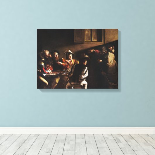 Toile Appel De Saint Matthieu Par Caravaggio (Insitu (Plancher de Bois))