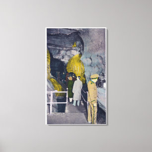 Toile Appel téléphonique à la tête du lac souterrain