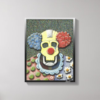 Toile Appelez le Clown-Color Pointillisme/Gouache en Ple