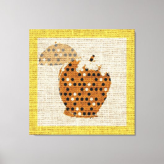 Toile Apple Fine Art sur Burlap Linen Jute (Recto)