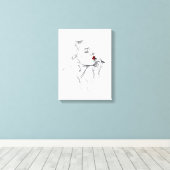 Toile Application du rouge à lèvres (Insitu (Plancher de Bois))