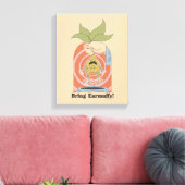 Toile "Apportez des cache-oreilles !" Graphisme hurleur  (Insitu(Salon))