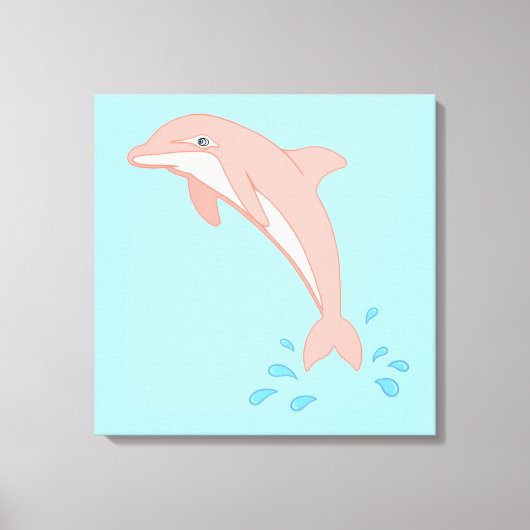 Toile Apprend le dauphin rose (Recto)