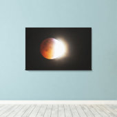 Toile Approcher l'éclipse totale de la lune (Insitu (Plancher de Bois))