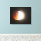 Toile Approcher l'éclipse totale de la lune (Insitu (Plancher de Bois))
