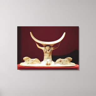 Toile Appui-tête avec Shu, Dieu égyptien d'air