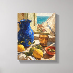Toile Après-midi à Amalfi – Nature morte méditerranéenne
