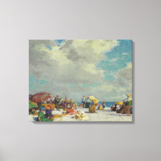 Toile Après-midi d'été sur la plage (par E.H. Potthast) (Recto)