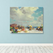 Toile Après-midi d'été sur la plage (par E.H. Potthast) (Insitu (Plancher de Bois))