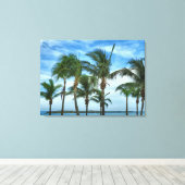 Toile Après-midi tropical avec palmiers (Insitu (Plancher de Bois))