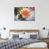 Toile Apricot Daisy Still Life Rustic Peinture Look (Insitu(Chambre))