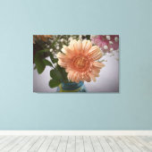 Toile Apricot Daisy Still Life Rustic Peinture Look (Insitu (Plancher de Bois))