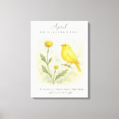 Toile April Birthday Bible Verse Cross and Resurrection  (Recto)