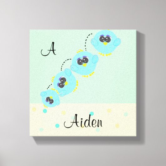 Toile Aqua Baby Bird (Recto)