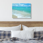 Toile Aqua Bright Blue Beach Waves (Insitu(Chambre))