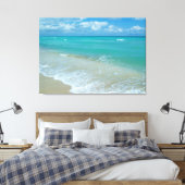 Toile Aqua Bright Blue Beach Waves (Insitu(Chambre))