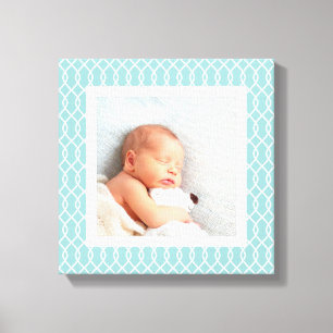 Toile Aqua clair Photo encadrée en treillis