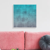 Toile Aqua Green Gris effet de pierre rustique Abstrait (Insitu(Salon))