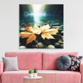 Toile Aqua Leaves (Insitu(Salon))