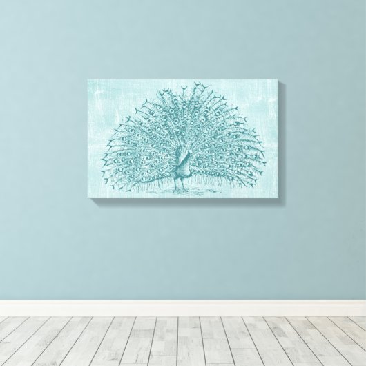 Toile Aqua Peacock (Insitu (Plancher de Bois))