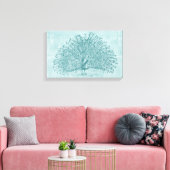 Toile Aqua Peacock (Insitu(Salon))