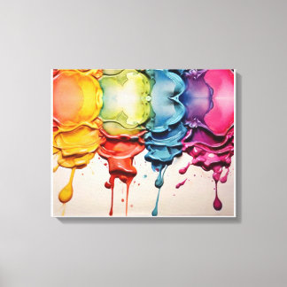 Toile Aqua Symphony : Peinture d'aquarelle Ethérée