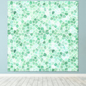 Toile Aqua Turquoise Patchwork Terrazo Motif (Insitu (Plancher de Bois))